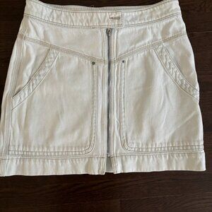 Etoile Isabel Marant Ioline Zip-Front Denim Short Skirt